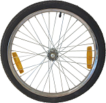 Wiel + Band + Reflectoren voor Runner 2