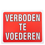 Bord verboden te voederen