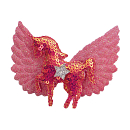 QHP Manenclipjes Unicorn Bow Roze 6 st