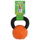 Hondenspeelgoed Kettlebell Oranje/Zwart 14 cm