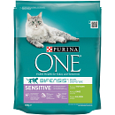 Purina One Kattenvoer Sensitive kalkoen <br>800 gr