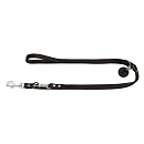 Hunter rundleder verstelbare hondenlijn zwart