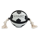 Beeztees Action voetbal met touw <br>19 cm