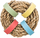 TRIXIE zeegrasring met ringen