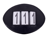 QHP Nummerhouder Modeste Oval Zwart