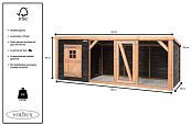 Voldux Kippen- of konijnenhok Milan XL