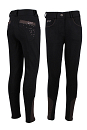 QHP kinderrijbroek Junior Pearl zwart