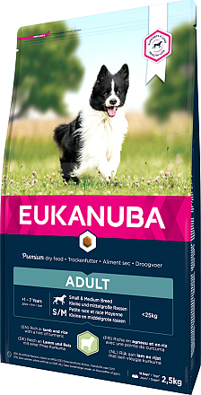 Eukanuba Hondenvoer Adult S/M Lamb & Rice 2,5 kg