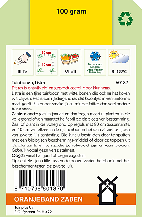 Tuinbonen Listra 100 gr