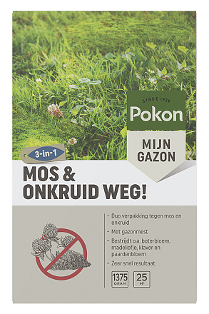 Pokon Mos en Onkruid Weg 25 m2 (3 In 1)