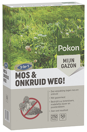 Pokon Mos en Onkruid Weg 50 m2 (3 In 1)