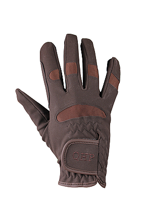 QHP rijhandschoen Multi bruin