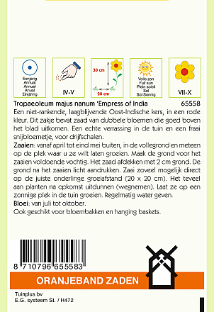 Tropaeolum Empress Of India Rood