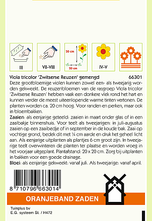Viola Zwitserse Reuzen Gemengd