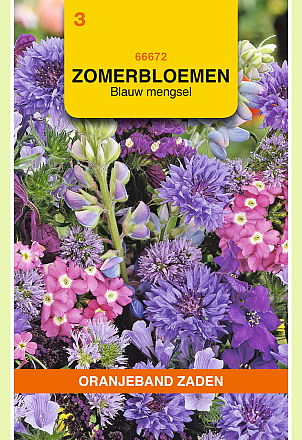 Zomerbloemen Gemengd Blauw