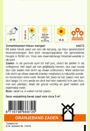 Zomerbloemen Gemengd Blauw