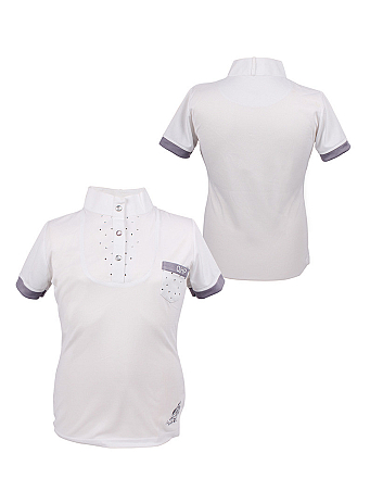 QHP wedstrijdshirt Pearl junior wit