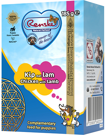Renske Vers hondenvoer Puppy Kip met Lam 185 gr