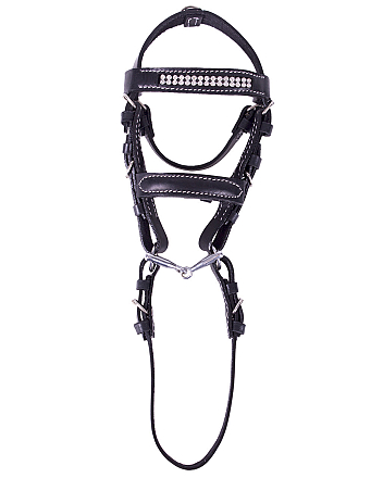 QHP mini hoofdstel Madelon zilver