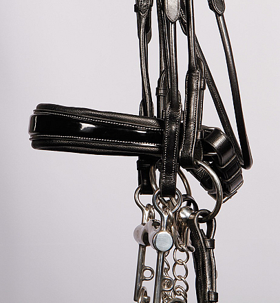 Harry's Horse hoofdstel stang & trens Grand Prix zwart