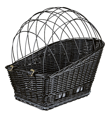 TRIXIE fietsmand met rooster voor bagagedrager Zwart