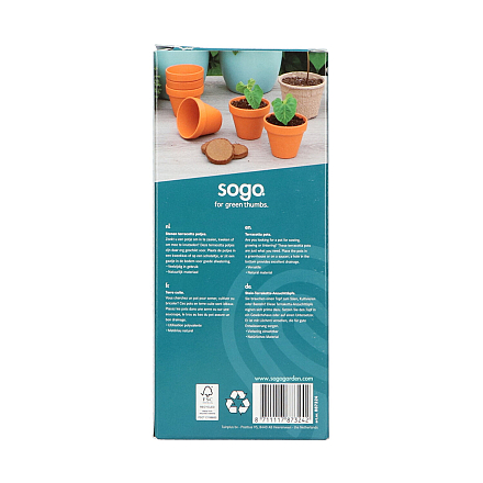 Sogo Stenen Terracotta Potjes 7/8 cm 7 st