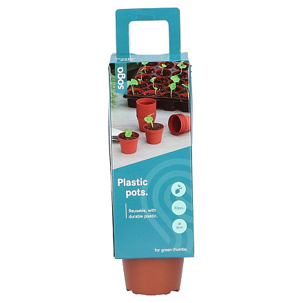 Sogo Plastic Potje Terracotta Kleur 6 cm