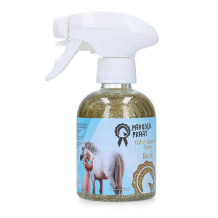 Paardenpraat Glitter Glamour Spray Goud 250 ml