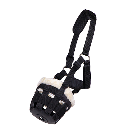 QHP Graasmasker met Bont Zwart