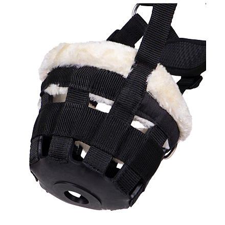 QHP Graasmasker met Bont Zwart