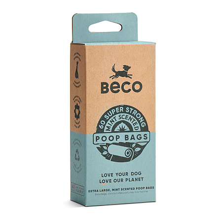 Beco Pets Poepzakjes Gerecycled Mint Geur<br> 4 x 15 st