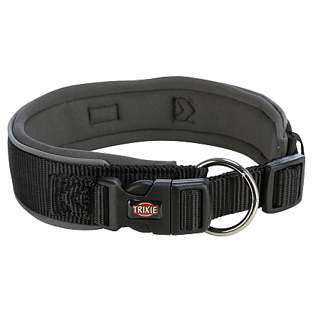 TRIXIE Halsband Premium Extra Breed Zwart/Grafiet