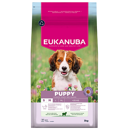 Eukanuba Hondenvoer Life Care Puppy S/M Lamb & Rice 3 kg