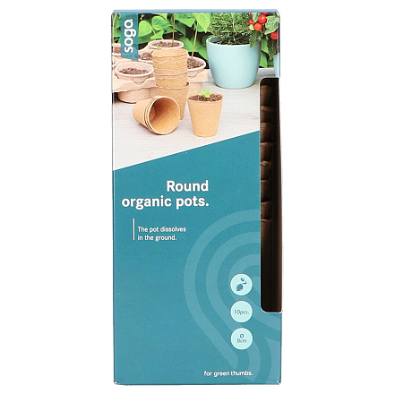 Sogo Biologische Turfpotjes 8 cm Rond 10 st