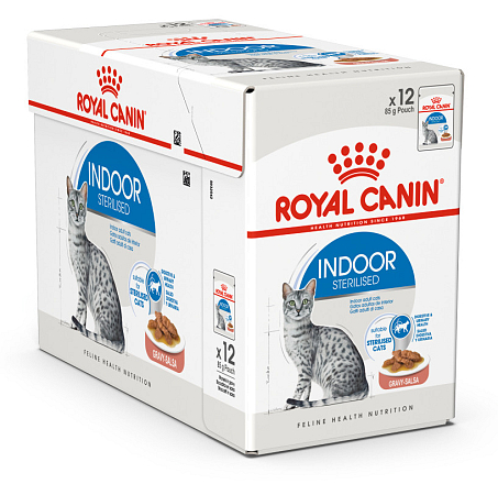 Royal Canin Kattenvoer Indoor in Gravy <br>12 x 85 gr