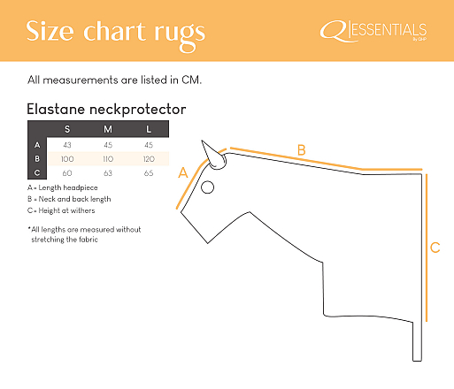 QHP lycra halsbeschermer zwart