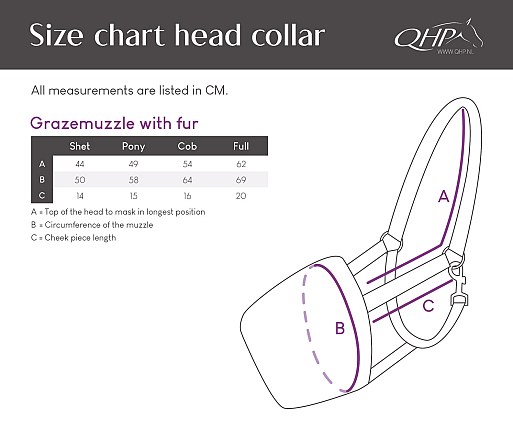 QHP Graasmasker met Bont Zwart