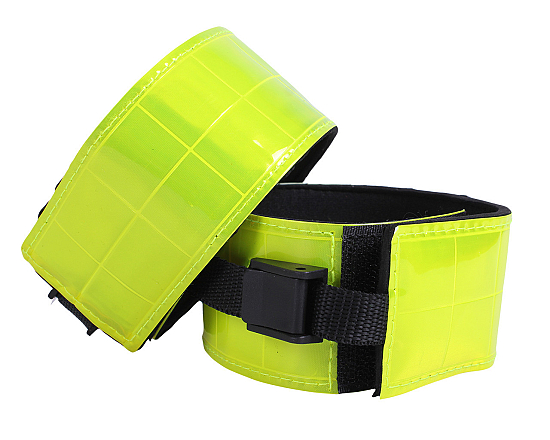 QHP Reflectie beenbanden Geel 2 st