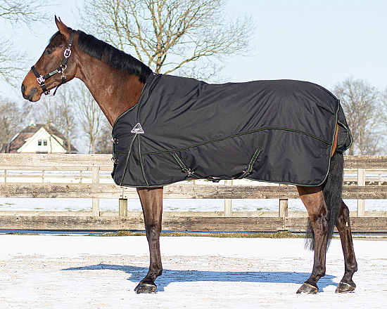 QHP Deken Combo Set Turnout - Onderdeken - Hals Zwart/Twist