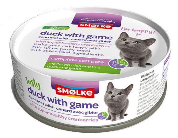 Smølke kattenvoer Soft Paté Duck & Game 80 gr