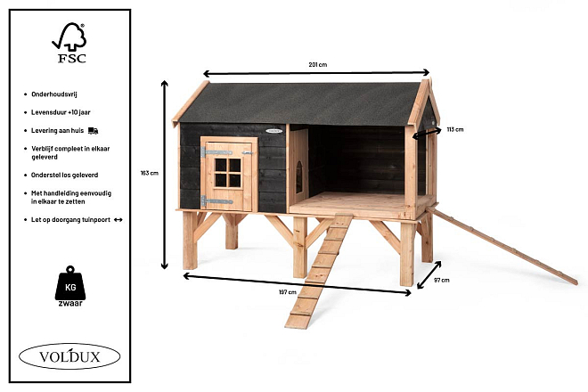 Voldux Kippen- of konijnenhok David