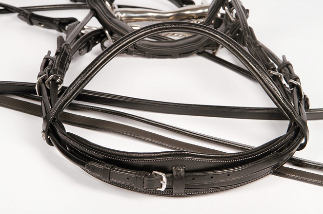 Harry's Horse hoofdstel stang & trens Grand Prix zwart