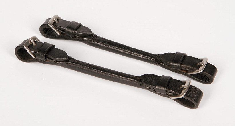 Harry's Horse lederen pelhamriempjes zwart