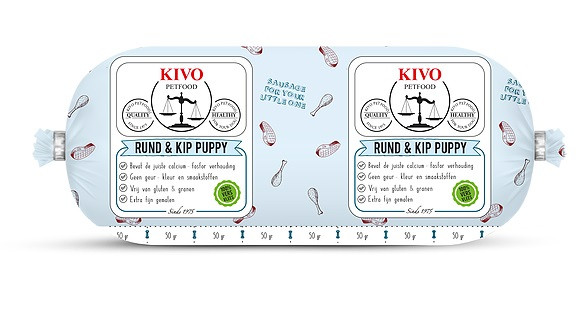 Kivo Hondenvoer Puppy Rund & Kip Compleet 1 kg