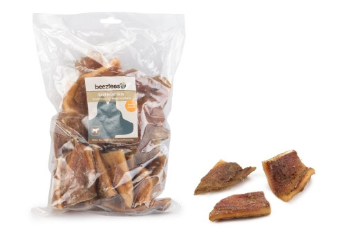 Beeztees runderkophuidstukjes 500 gr